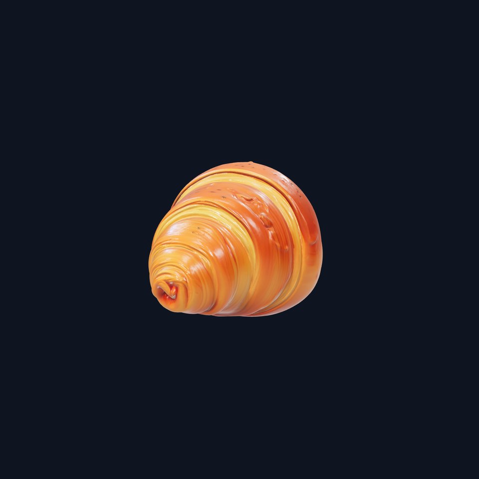 Classic French Croissant D Model HighQuality Model Pack